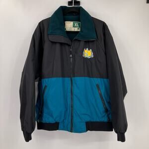 Vintage Wear Guard Black Blue Embroidered Logo Zip Insulated 2401 Jacket Coat